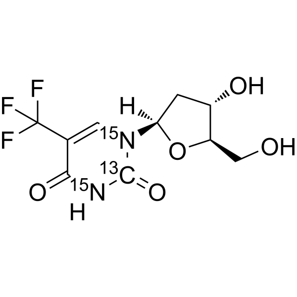 Trifluridine-13C,15N2 (Trifluorothymidine-13C,15N2; 5-Trifluorothymidine-13C,15N2; TFT-13C,15N2) 208
